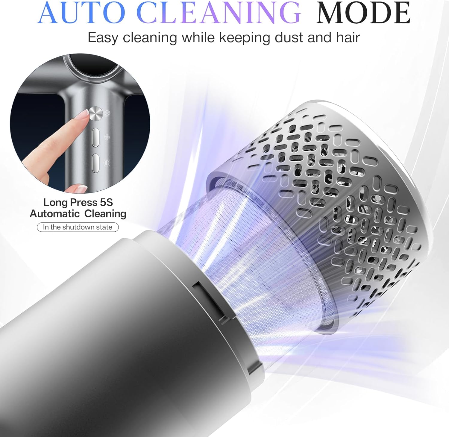 High-Speed Ionic Hair Dryer with Diffuser,160,000 RPM Professional Brushless Motor Blow Dryer,Fast Drying Without Damage,500M Negative Ions,Lightweight Travel Design (Low Noise, Salon Quality) - Image 7