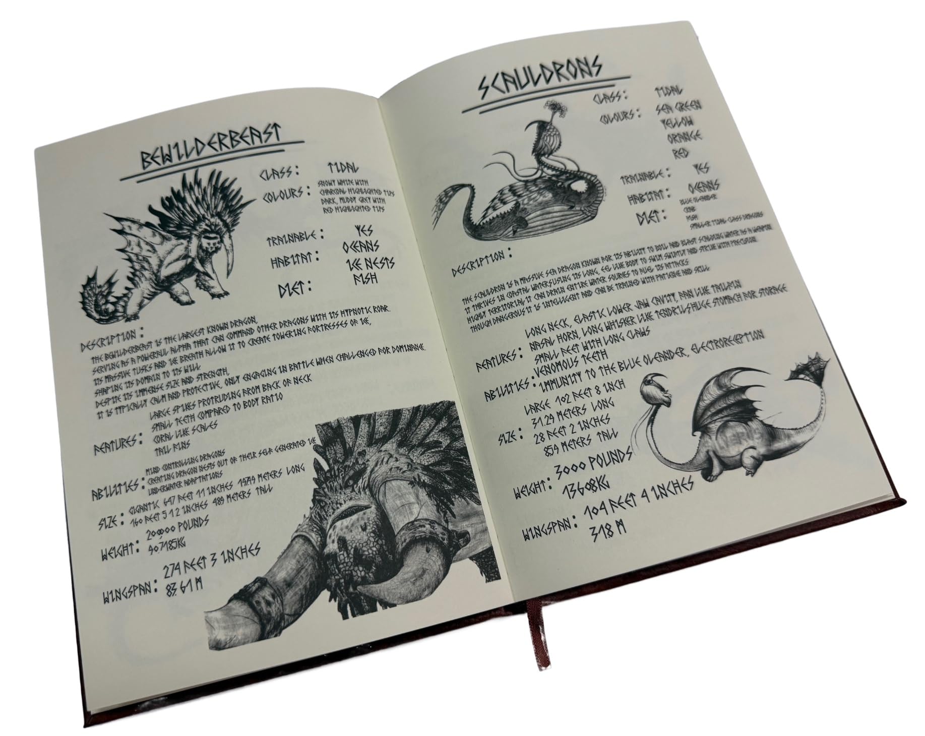 Bork the Bold Dragon Replica manuale libro Viking Fantasy Cosplay Berk Journal Prop HTTYD copertina in ecopelle pagine stampate marrone