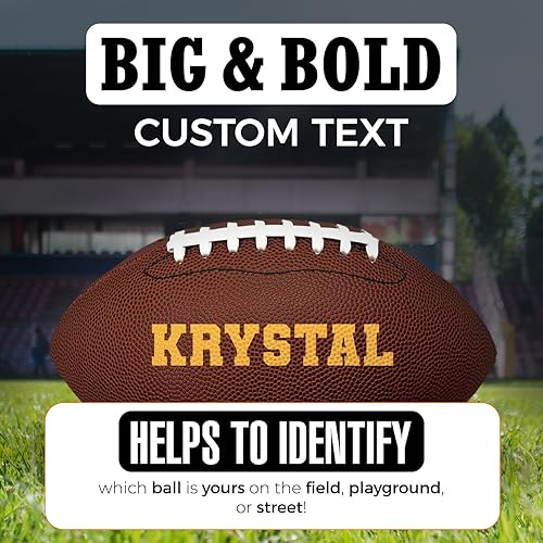 Miniatura 5 de HAMMET Fútbol personalizado  Fútbol de cuero compuesto personalizado con tu nombre o texto  Regalo ideal para hijo, hija, niño o niña