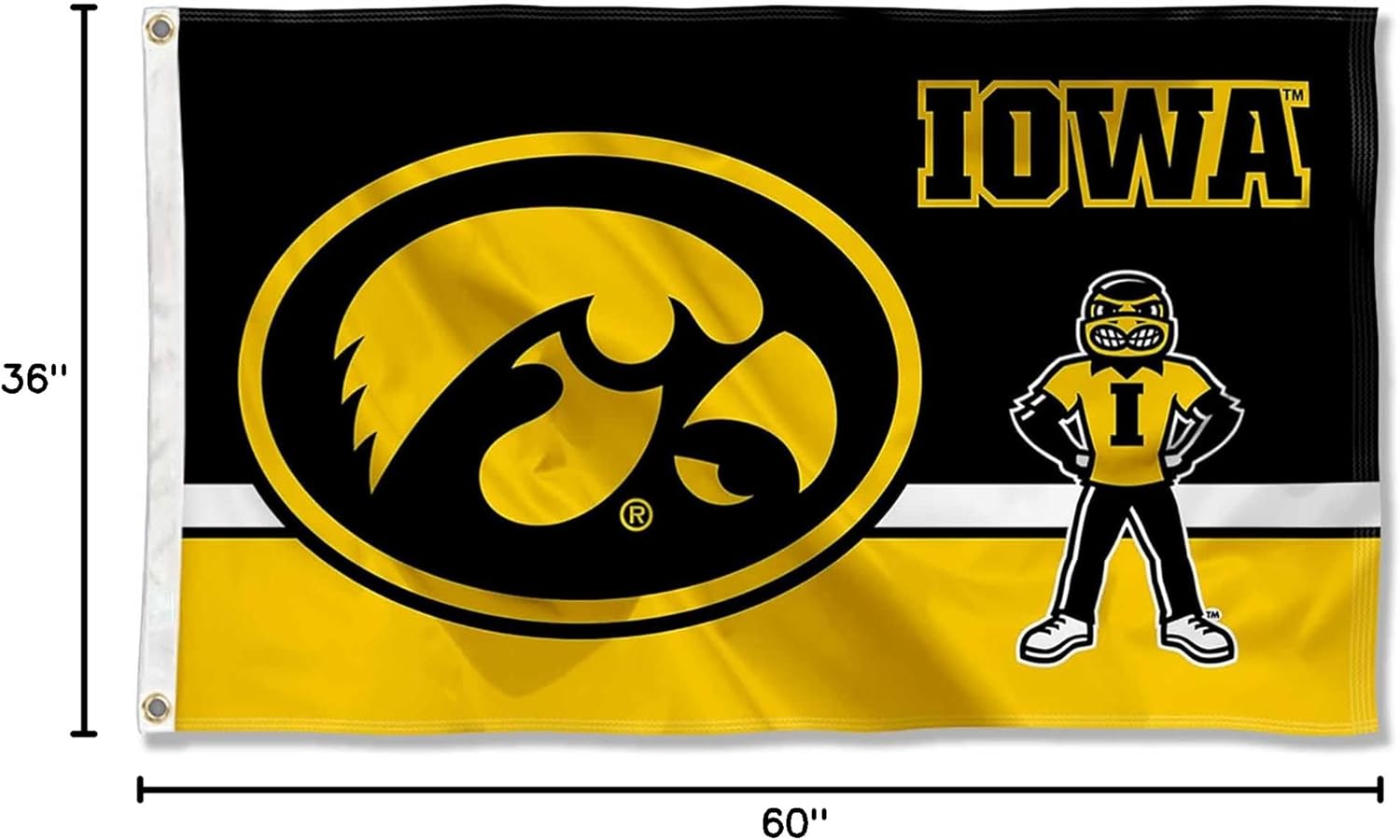 Hawkeyes 3x5 Banner Flag - Image 7