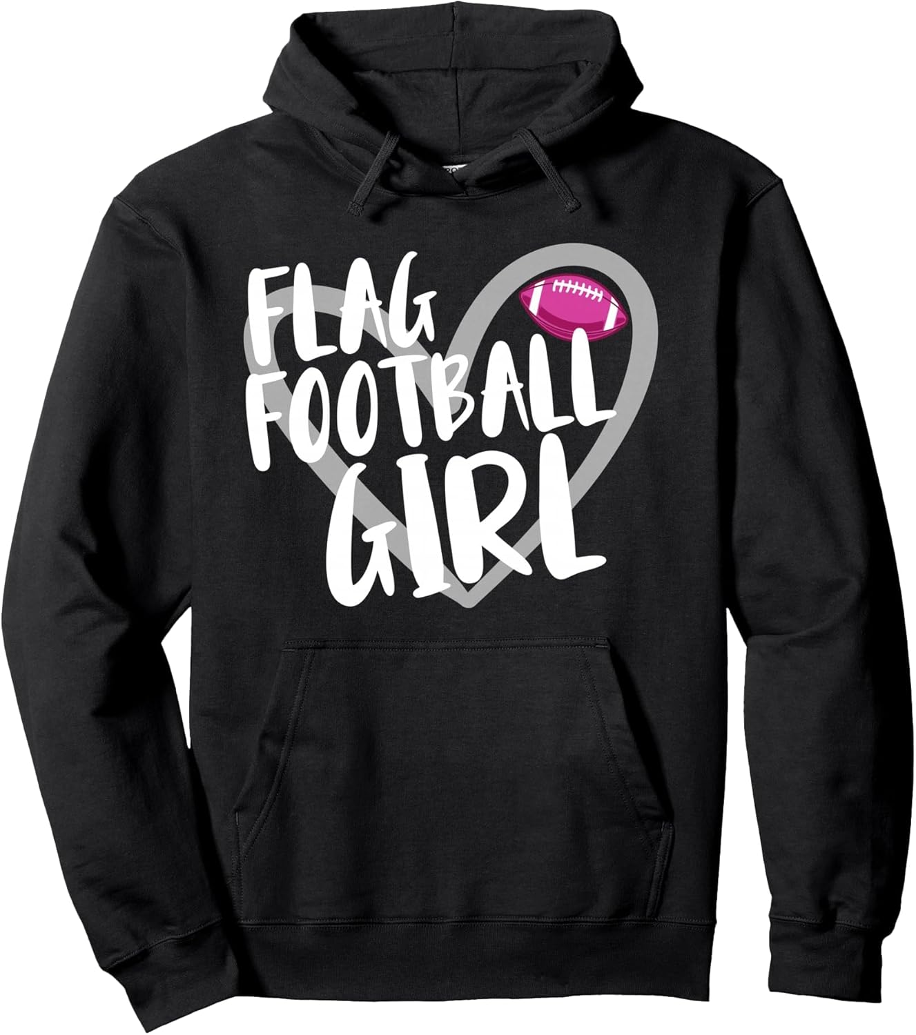 Flag Football Girl Pullover Hoodie
