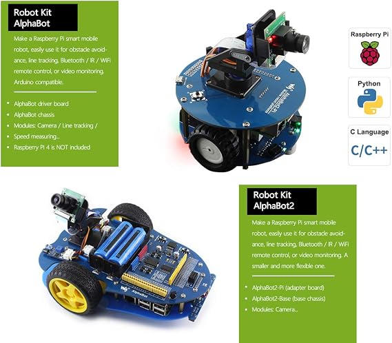 Waveshare Starter Kit Compatible with Raspberry Pi 4 Model B includes PI4B-2GB Micro card Heat Sink Power Supply