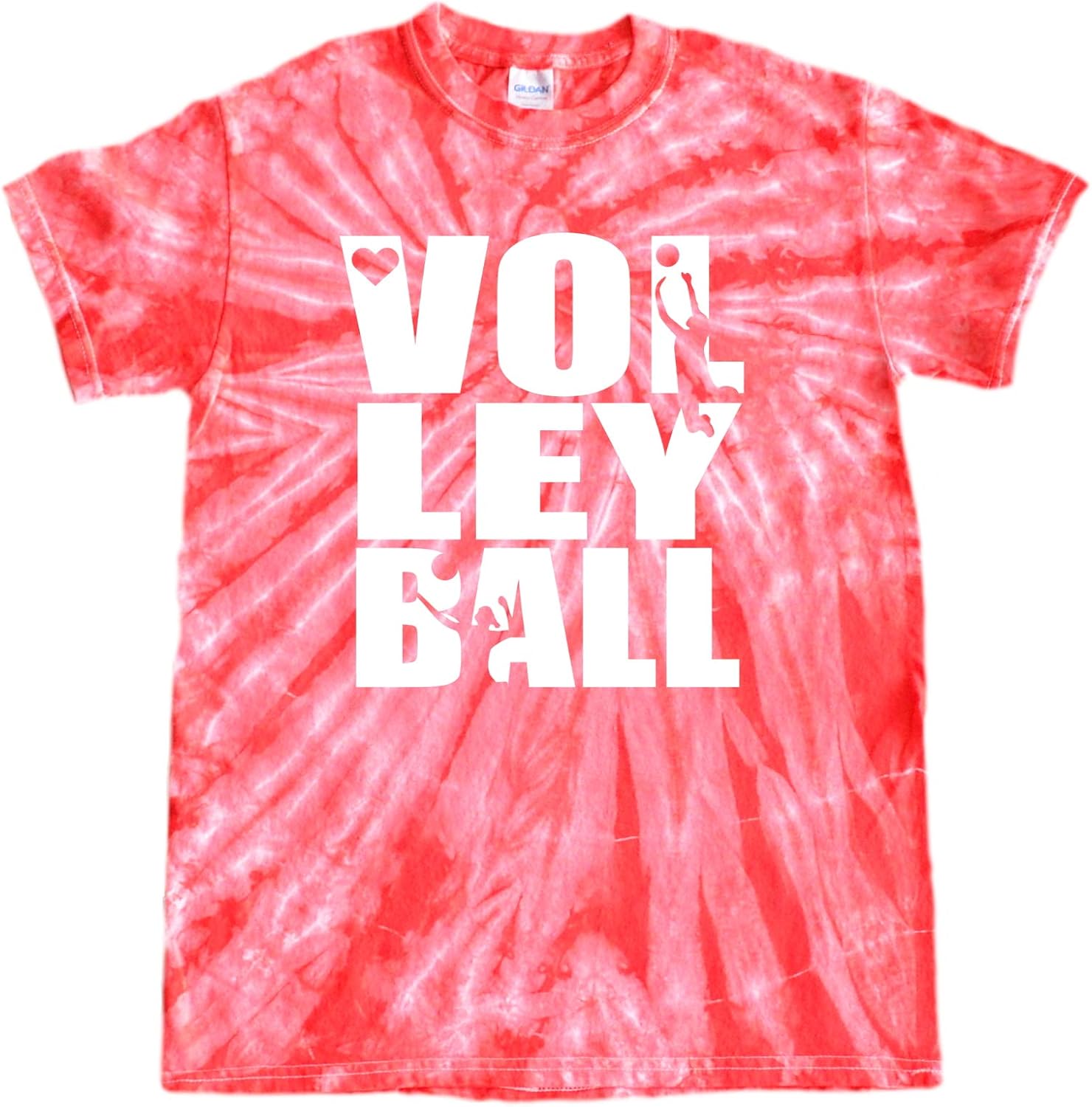 JANT girl Volleyball Tie Dye T-Shirt Stacked Logo