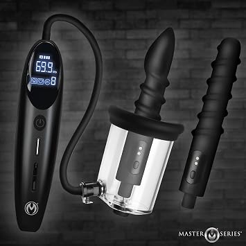 Master Series Rosebud Driller Deluxe Set Vibrating Silicone Rosebud Pump