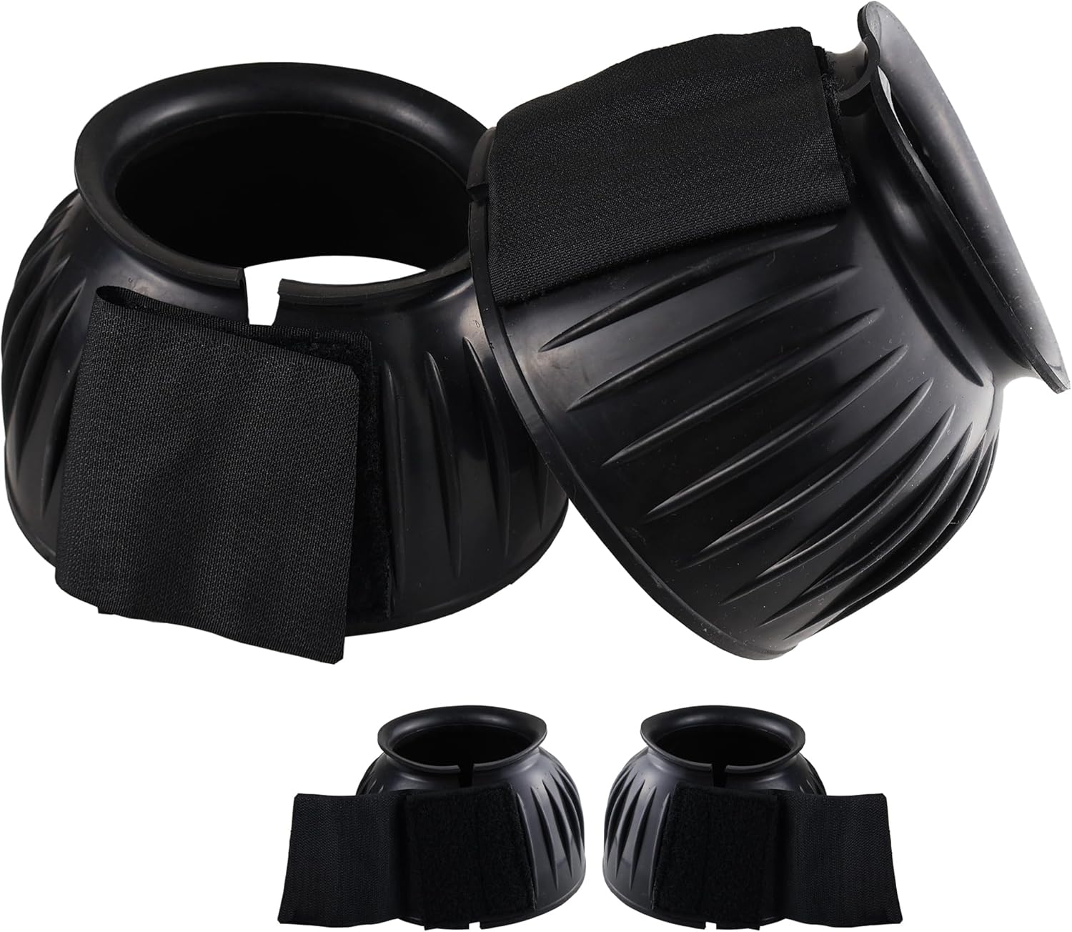 Bell Boots for Horses, Rubber Bell Boots Protect Impacts and Abrasions for Horse Hoof, Shock Absorption for Horse Legs with Variety of Sizes