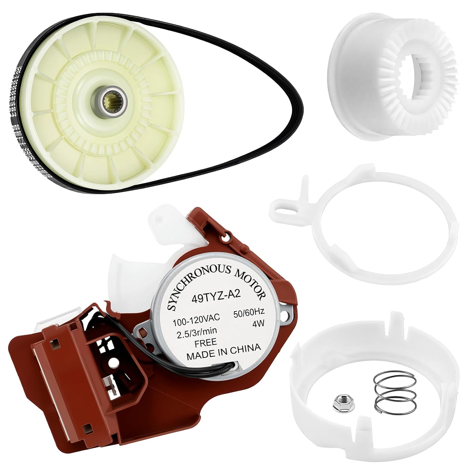 WPW10006355 Washer Shift Actuator and W10721967 Pulley Clutch Belt Kit Fit for Whirl-Pool May-tag Ken-More Washer, Replace 49tyz-e120a W10006355