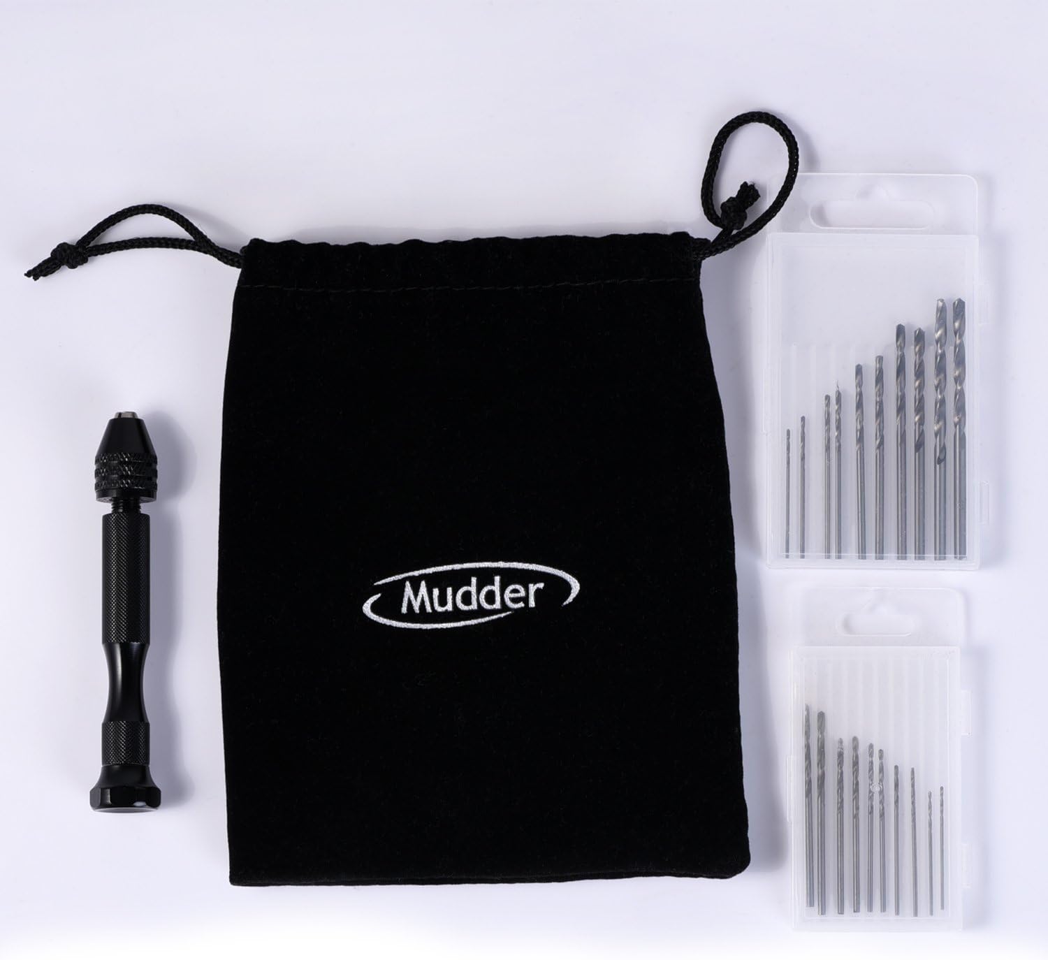 Mudder 21 Pieces Twist Drill Bits Precision Pin Vise Mini Micro Hand Drill Bit Set Rotary Tools