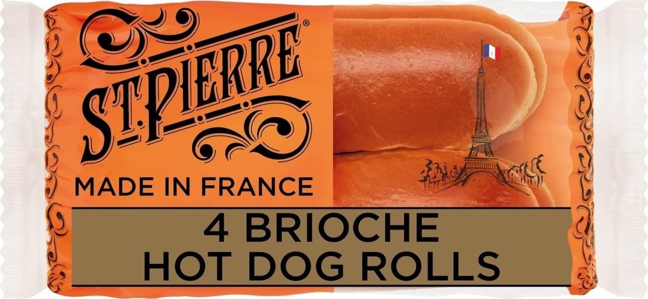 4 Brioche Hot Dog Rolls, 4 x 45.00 g