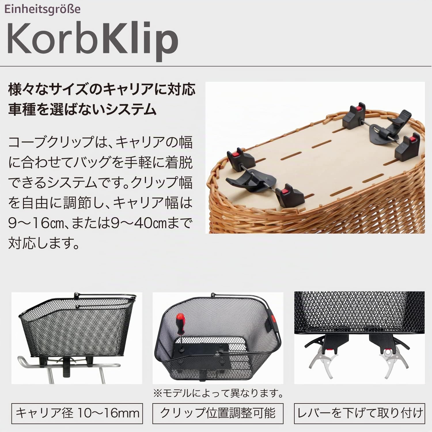 Rixen & Kaul KLICKfix Doggy Basket Plus KorbKlip Hunde Fahrradkorb