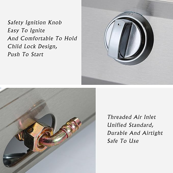 Estufa Portátil a Gas de 1 Puesto, 16377 BTU, Acero Inoxidable miniatura 6