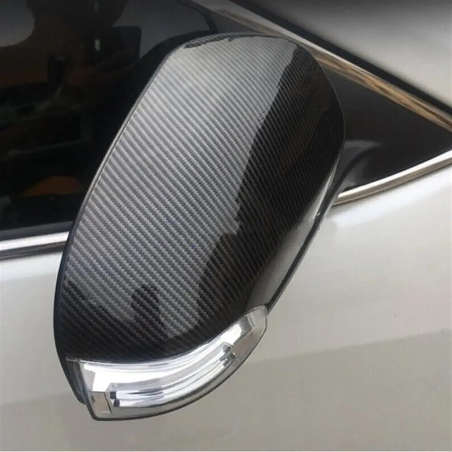 Compatible For Camry 2006 2007 2008 2009 2010 2011 Car Rearview Side Mirror Cover Wing Cap Exterior Door Rear View Case Trim Carbon