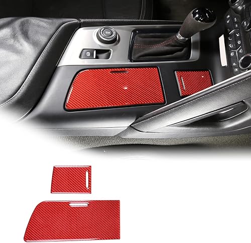 Soporte para reposabrazos de fibra de carbono suave para almacenamiento de tazas, panel de engranajes, cubierta protectora, moldura de molduras,