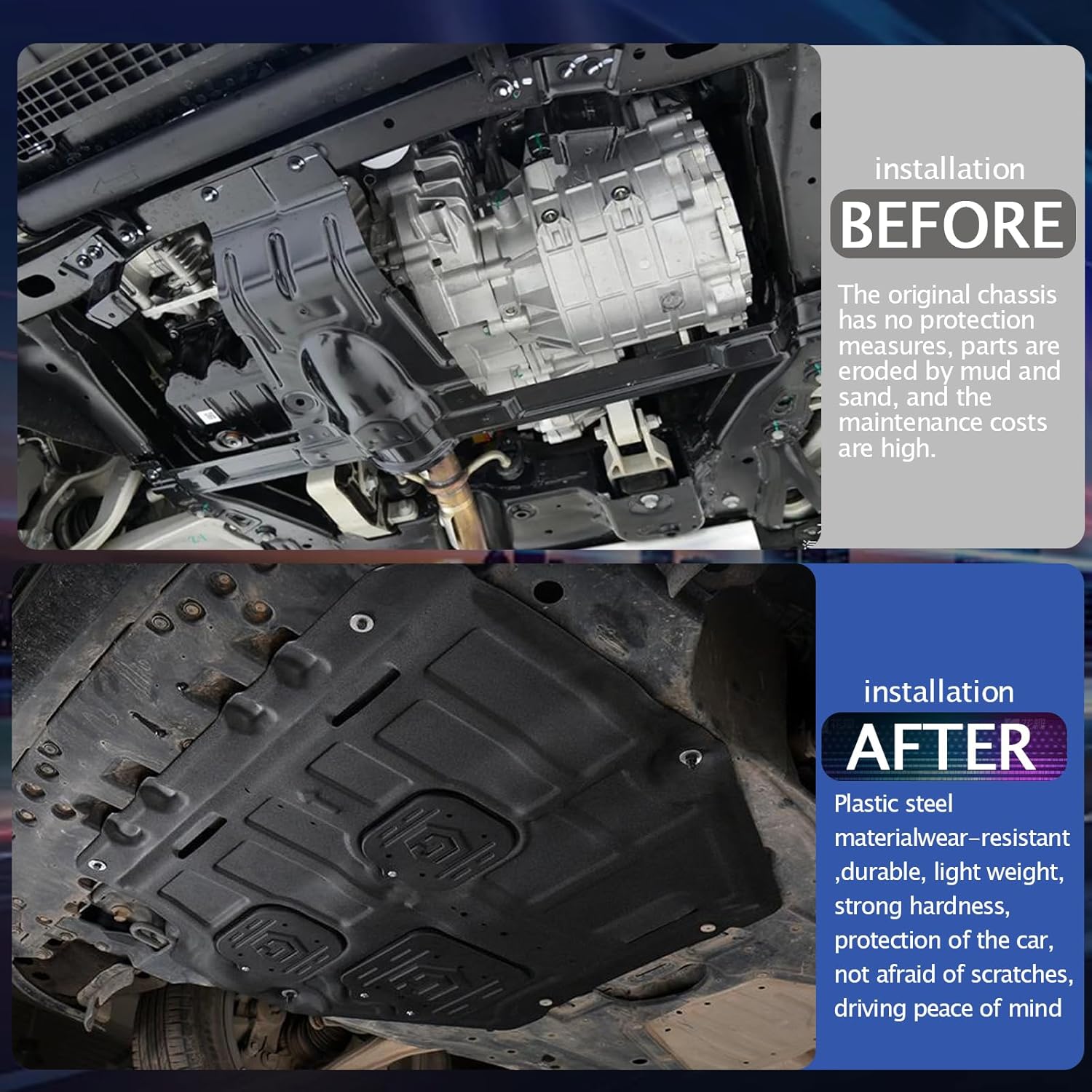 Front Engine Splash Shield Fit for Audi Q3 2013-2018 Engine Engine Case Guards Suitable for Q3 Under Engine Cover Mud Flaps Directly Replace Original