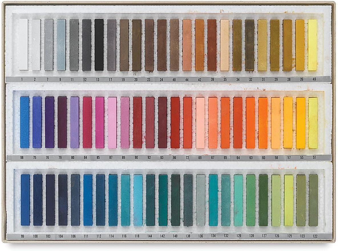 Holbein Soft Pastels Cardboard Box Set of 72 - Assorted Colors