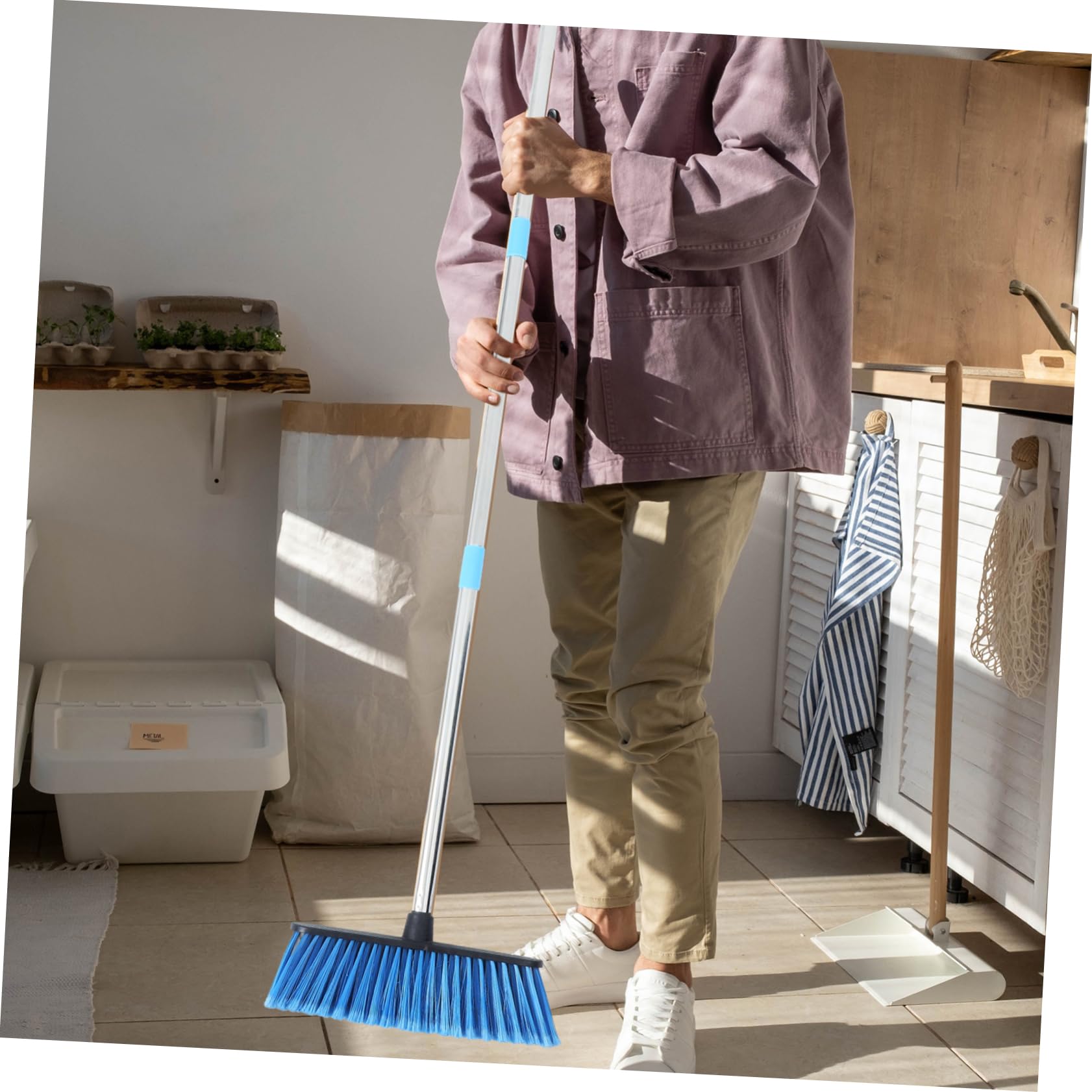 NOLITOY Long-Handled Broom Tool Home Cleaning Device Home Broom Reusable Broom Cleaning Btush Stable Broom Cleaning Broom Bathroom Cleaning Device Household Supplies Outdoor Sweeper Office