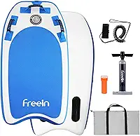 Freein Prancha de Bodyboard Inflável, Prancha de Surf para Praia E Rio, Design Dobrável para Fácil Armazenamento E Transporte