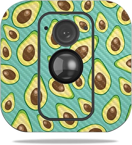 Miniatura 226 de MightySkins - Skin de fibra de carbono para cámara Blink XT para exteriores, chips dorados, acabado de fibra de carbono texturizado, protector