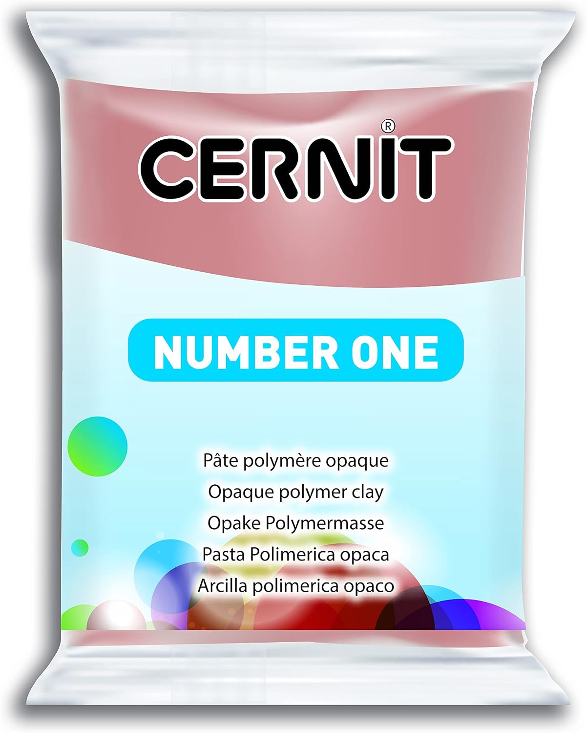 CERNIT CE0900056812C, A Pack of Polymer Clay Block, Number One Range, Modelling and Baking Clay, Taupe Colour, 56 g Block