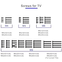 Vista 2 de Suptek Kit universal de accesorios de montaje para TV, incluye tornillos y anclajes M4, M5, M6, M8, se adapta a la mayoría de televisores de hasta