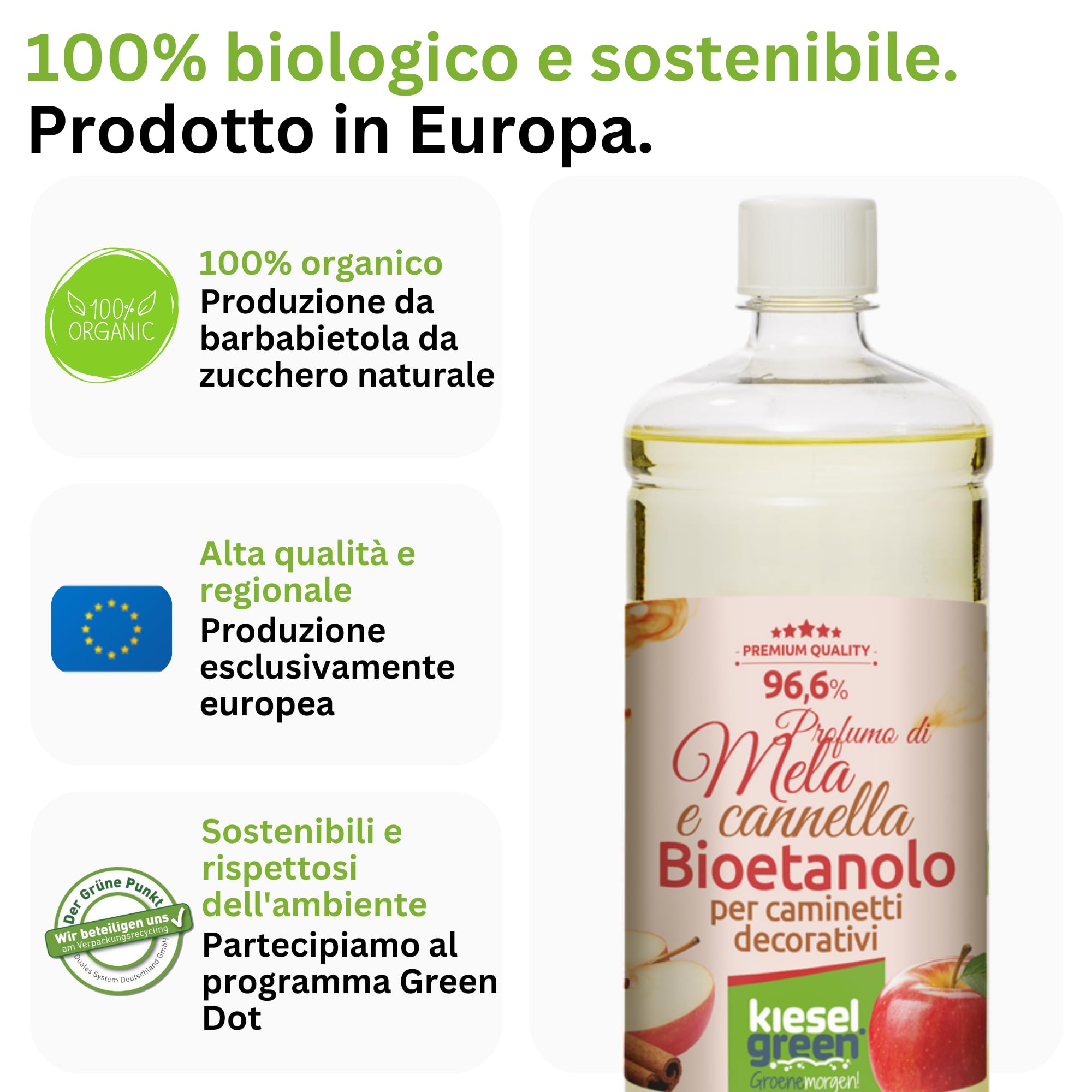 Bioetanolo 6 x 1 litro con Fragranza per Caminetto a Etanolo – Bio-etanolo profumato per Ambienti, molte Fragranze - Profumo per Caminetto a bioetanolo da Interno o da Tavolo AZ