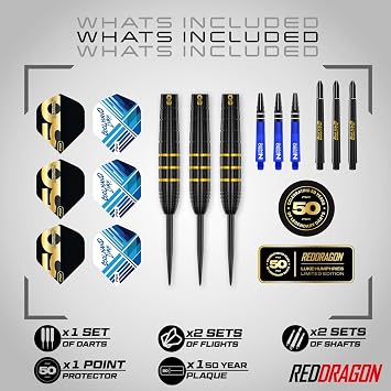 RED DRAGON Darts | Player Edition | 90% Tungsten Darts Set | 21g - 23g