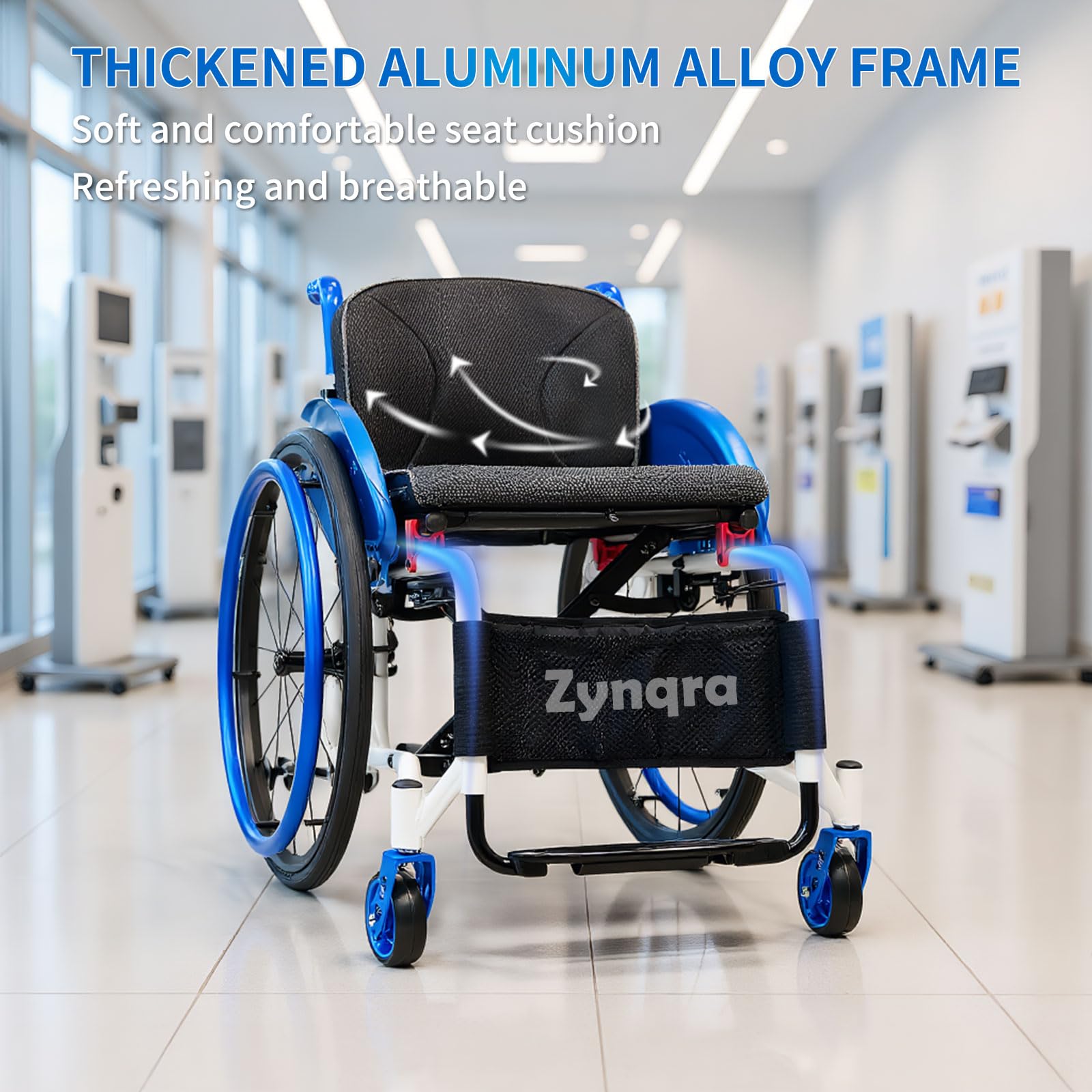Silla de ruedas deportiva,Plegable,Autopropulsable,Antivuelco,silla De Ruedas Plegable De Aluminio,silla De Ruedas Deportiva Ultraligera Todo Terreno,Para mayores,minusválidos(15.7in seat width)