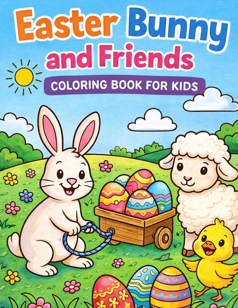 Easter Bunny and Friends Coloring Book for Kids: 50 Cute Easter Animals, Eggs, and Springtime Scenes to Color for Toddlers, Preschoolers, and Young ... 250 Patriotic Easter Coloring Book Series)