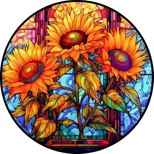 Miniatura 1 de WUDWL Kits de pintura de diamantes para adultos, kit de arte de diamantes 5D de girasol, pintura de puntos de diamante con diamantes de taladro