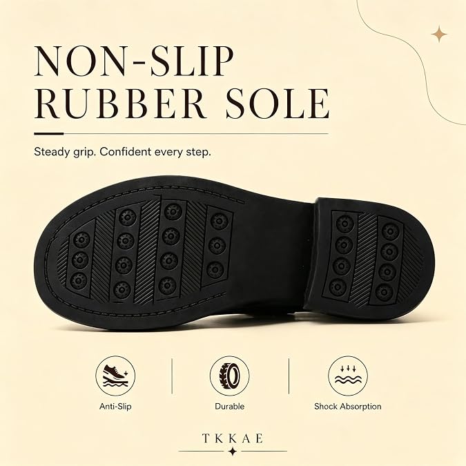 OKJ Mary Jane Shoes Women Flat Maryjane Black Mary Janes Comfortable Flats Dressy Casual School Cute Non Slip Work Shoes