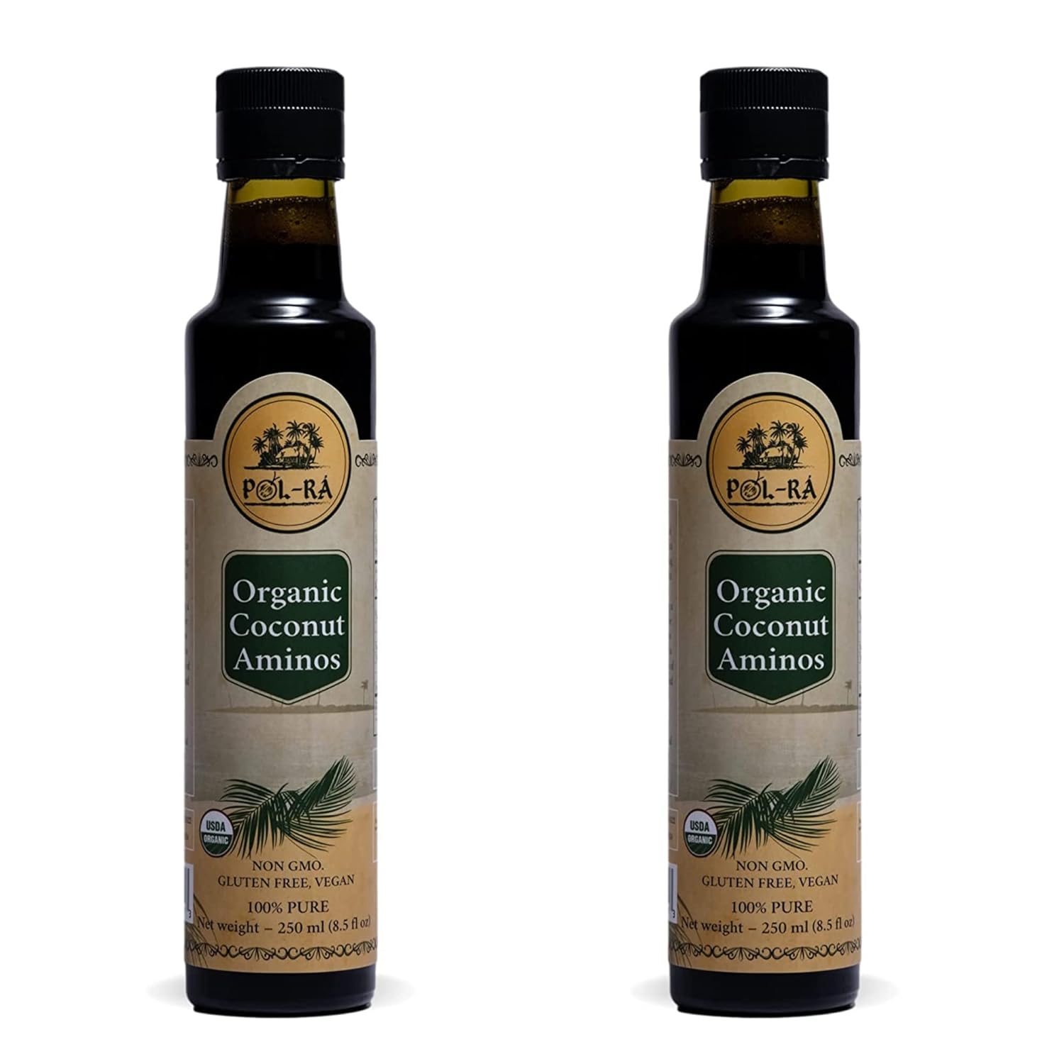 P LRA Organic Coconut Aminos Soy Sauce Alternative Vegan, Paleo & Keto Low