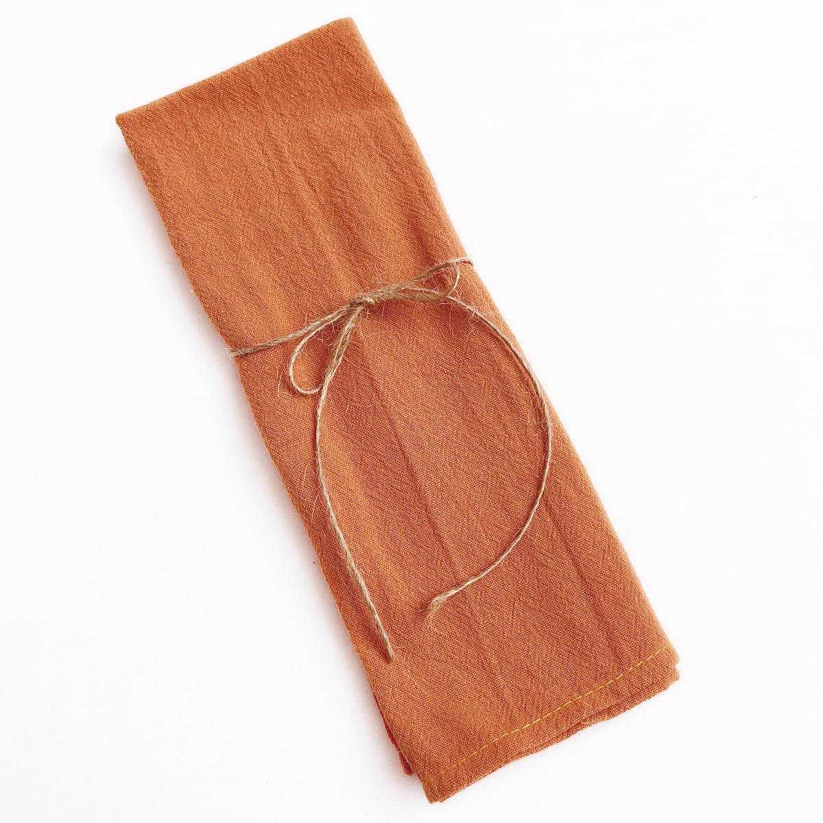 cotton napkins， 6PCS,Dinner Table Serviettes,Soft Washable Reusable Weddings Parties Restaurant 40X40CM(Orange)