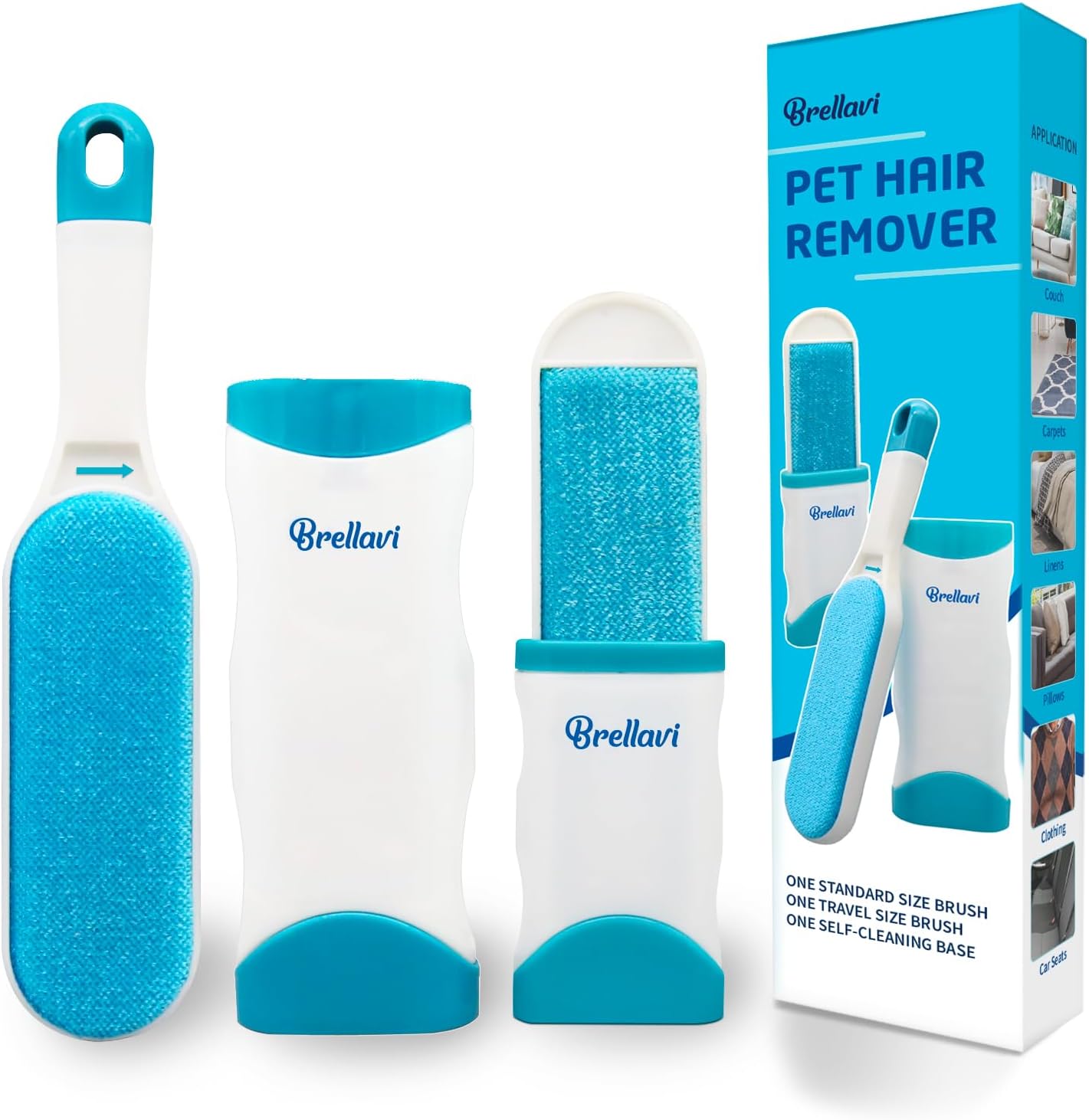 Pet Hair Remover for Clothes: Reusable Dog Cat Fur Lint Removal Brush for Clothes Furniture Couch Carpet Bed Car Seat – Self-Cleaning for Pet Owners (Fresh Blue, 1 Pack) Pet Hair Remover for Clothes: Reusable Dog Cat Fur Lint Removal Brush for Clothes Furniture Couch Carpet Bed Car Seat – Self-Cleaning for Pet Owners (Fresh Blue, 1 Pack)