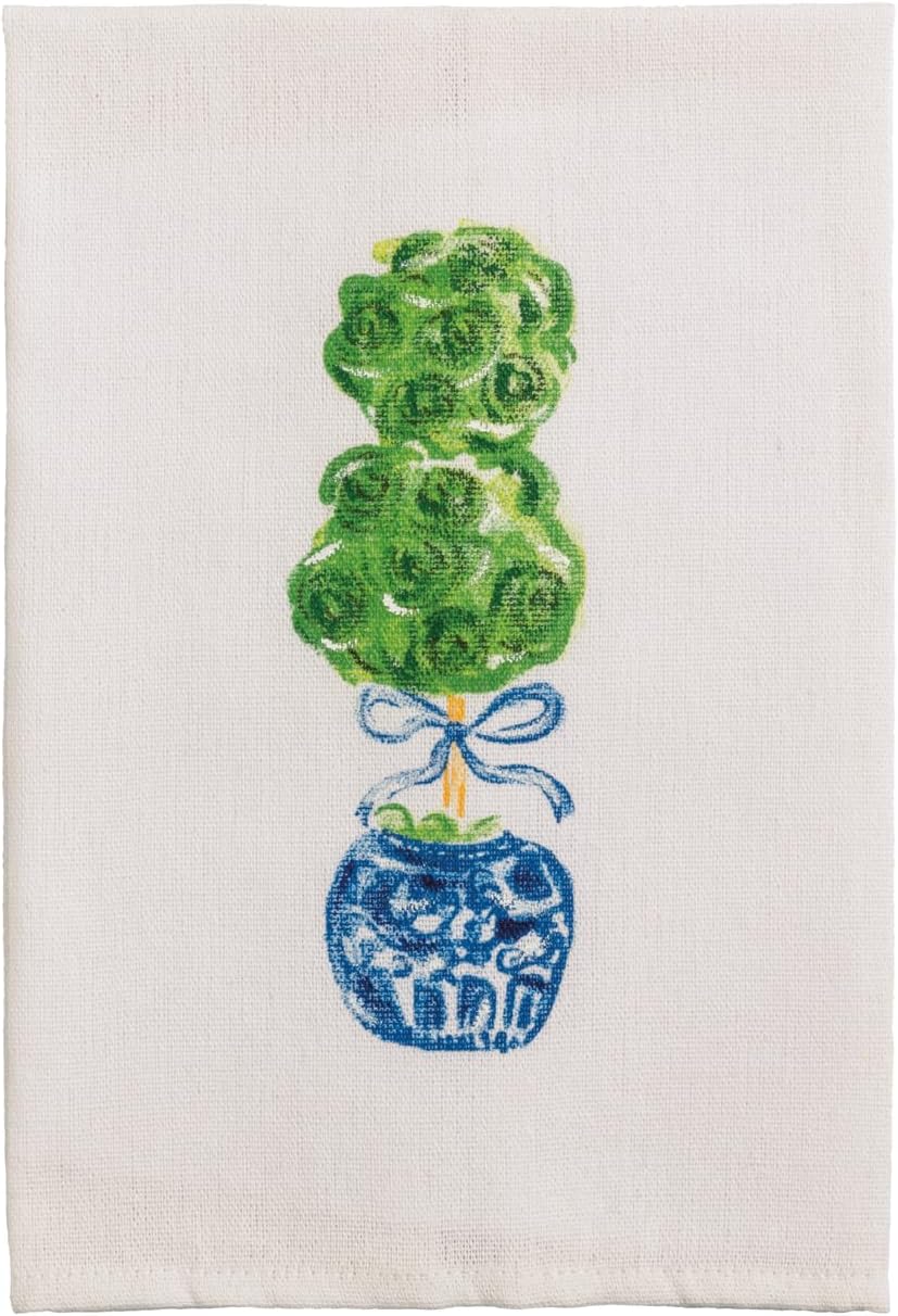 Mud Pie Painted Single Topiary Towel