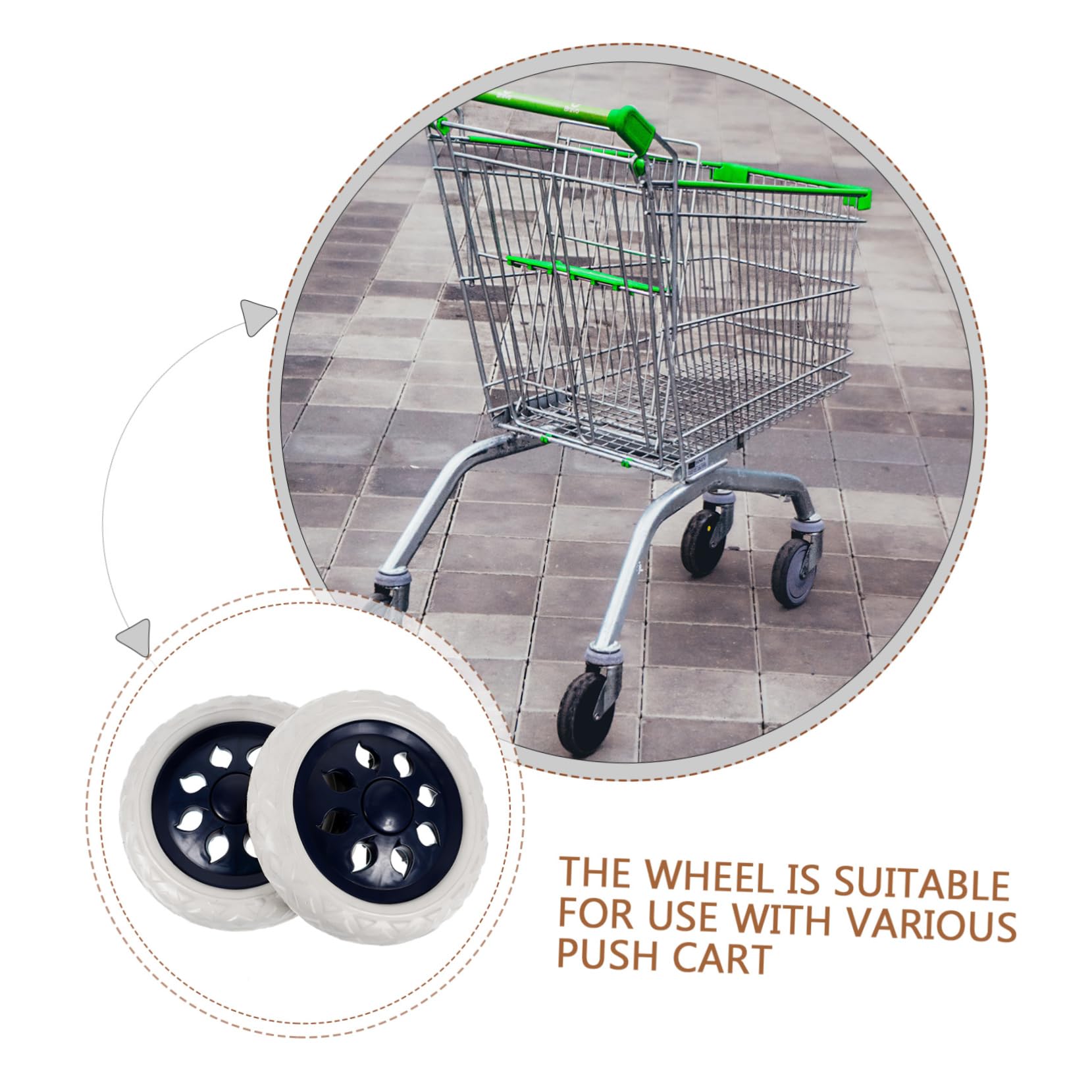 CHILDWEET 2 Piezas Ruedas De Carrito De Compras Reemplazo De Ruedas De Carro Ruedas Giratorias Para Muebles Ruedas Para Botes De Basura Partes El Plastico Ruedas Calientes Bebé De Ruedas