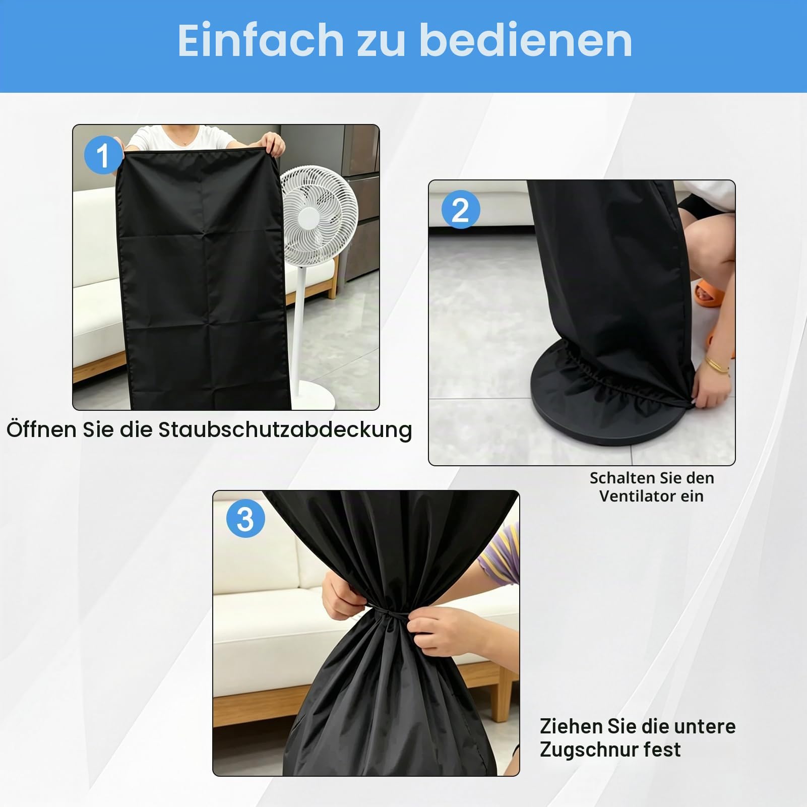 Ventilator Wasserdicht Staubdichte Abdeckung, Waschbarer Standventilator Standventilator Industrieventilator Outdoor, Für Innen Und Außen Haushalt Fan Abdeckung