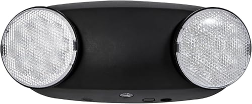 TANLUX Luces de emergencia LED con respaldo de batería, luces de emergencia comerciales ajustables de dos cabezales, certificación UL, CA 120277 V,