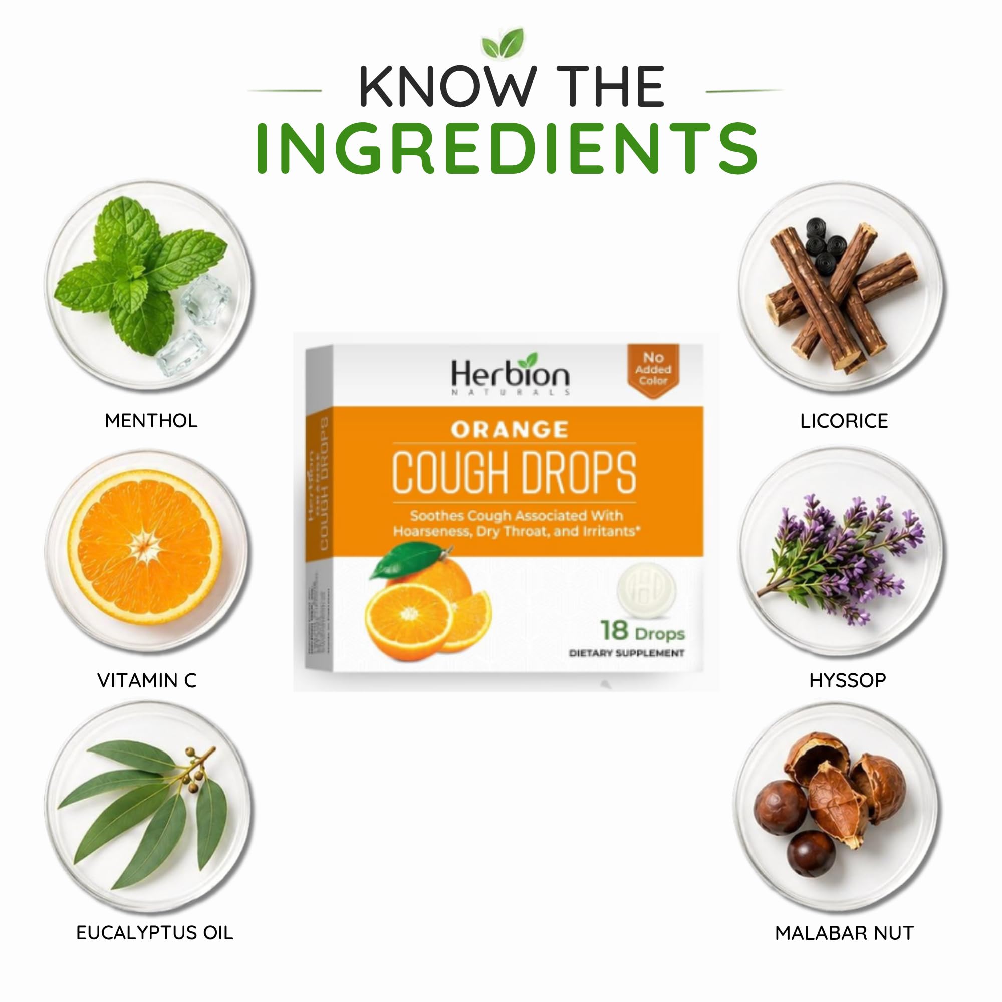 HERBION Naturals Orange Cough Drops, Natural Orange Flavor, 18 Count — Amazon image 2