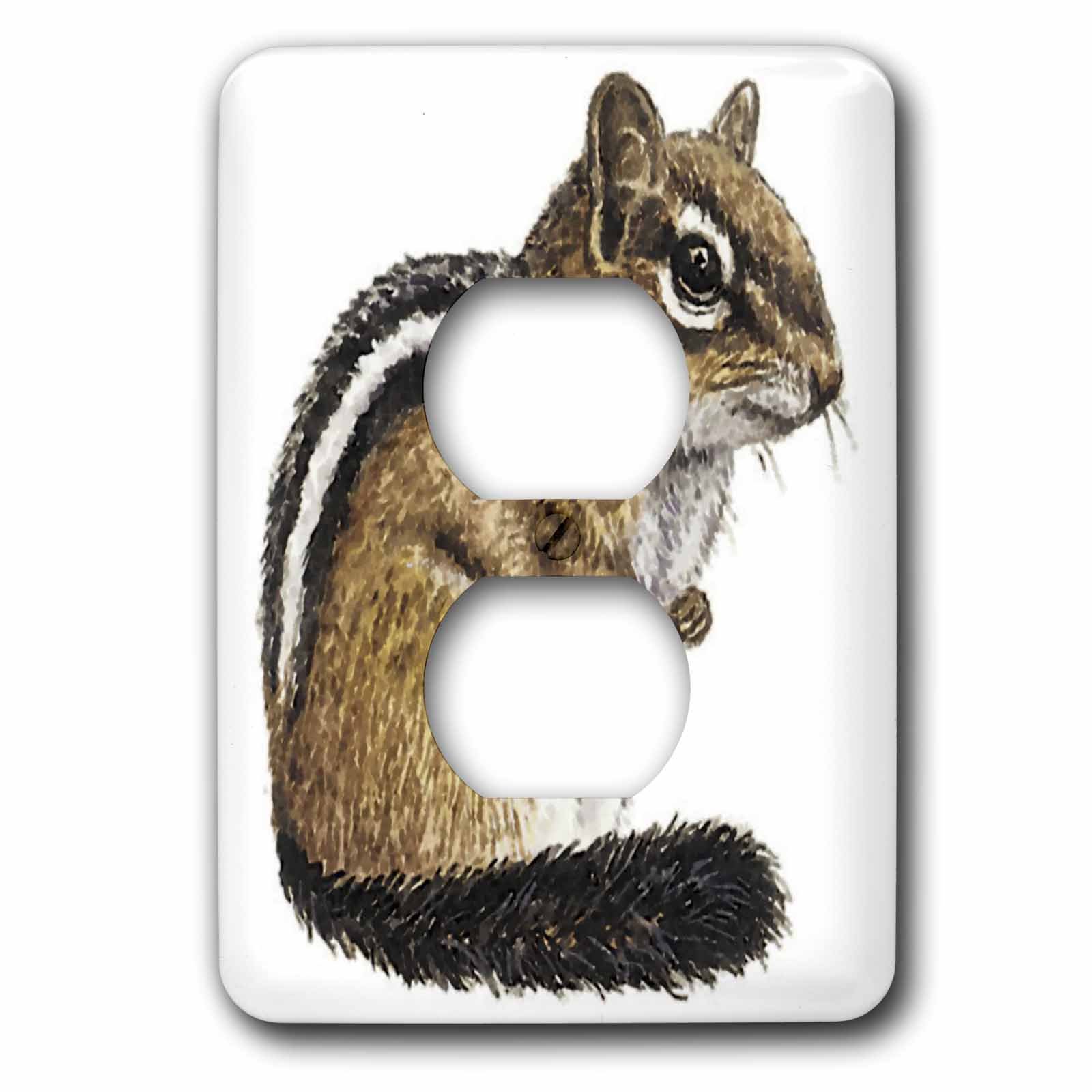 Chipmunk 2 prises décoratives pour une chambre d'enfant sur le thème des animaux de la forêt