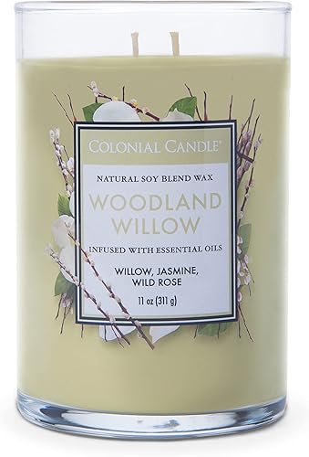 Vista 55 de Colonial Candle Vela perfumada en frasco, cilindros clásicos, brillo navideño, 2 mechas, 19 onzas, morado