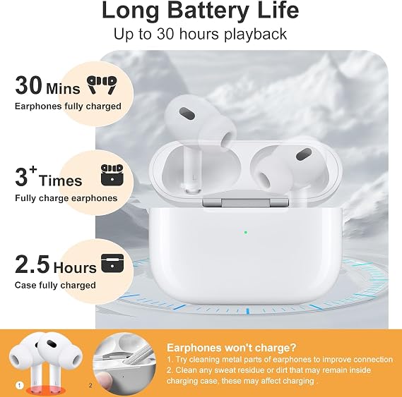 Wireless Charging Case for AirPods Pro 2nd & 1st, USB-C Port, with Lanyard