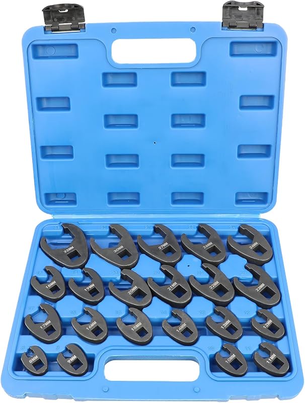 DPTOOL Crows foot Wrench Set Metric 8-32mm Flare Nut Crowfoot Wrench Set