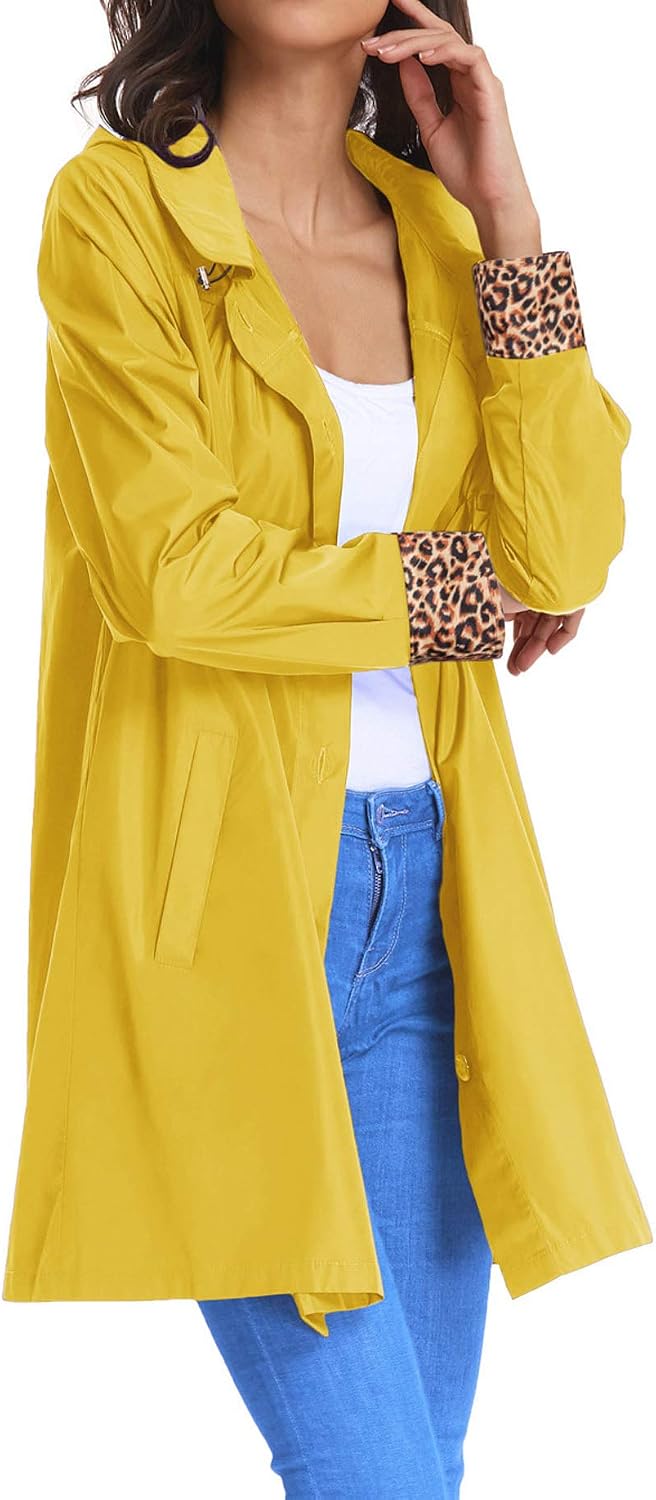 Womens Lightweight Hooded Waterproof Active Outdoor Rain Jacket
