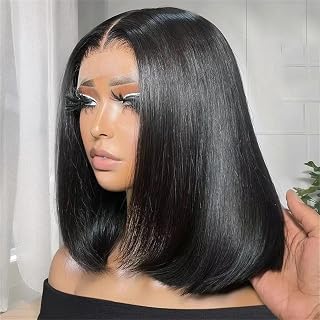 250% Density Bone bob wig Human Hair Lace Front Wigs For Black Women Pre Plucked Short bob wigs Glueless Transparent Lace Frontal