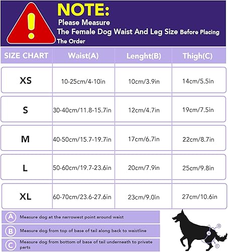Miniatura 2 de XPCARE Pañales lavables para perras (paquete de 4)  Pañales reutilizables para perras con broches ajustables, pañales de alta absorción a prueba de