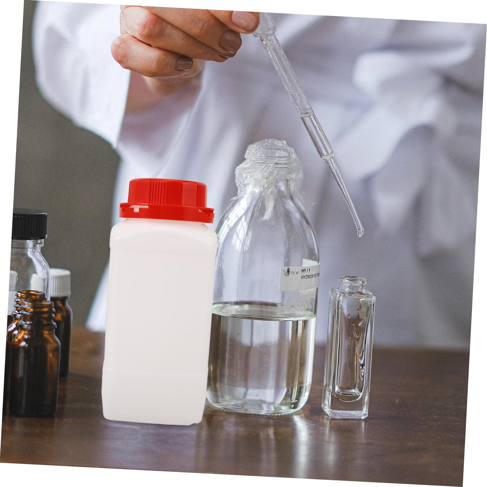 MAGICLULU 4 Sätze Reagenzflasche Chemisch Container Leer Größe Reagens Chemikalienbehälter Probeflasche Pe-flaschen Flasche Mit Flüssiger Medizin Flüssige Flaschen Plastik 2 Stück * 4