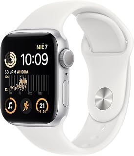 Apple Watch SE (2nd Gen) (GPS, 40 mm) Silver Aluminium Case with White Sport Strap - Regular (Refurbished)