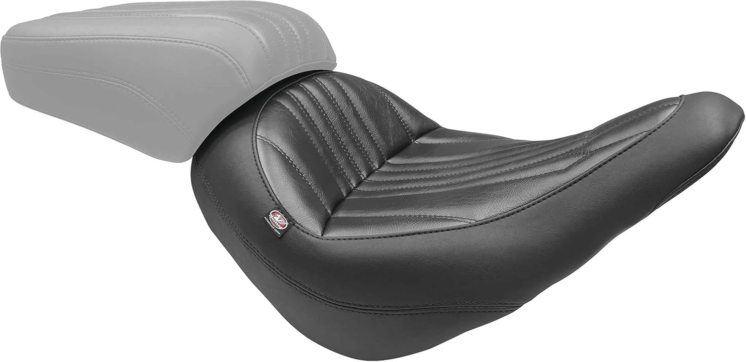 Mustang Motorcycle Seats 75721 Standard Touring Solo Seat for Harley-Davidson Low Rider & Sport Glide 2018-'21, Dagger, Black