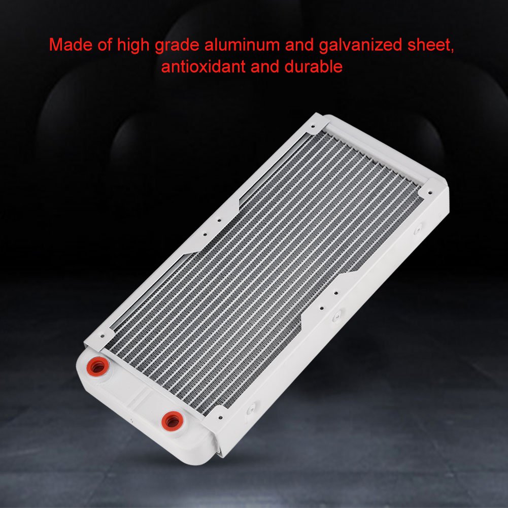 Radiateur en aluminium dissipateur de chaleur ordinateur refroidissement par eau échangeur de chaleur liquide blanc refroidissement haute performance pour ordinateur refroid (240mm)