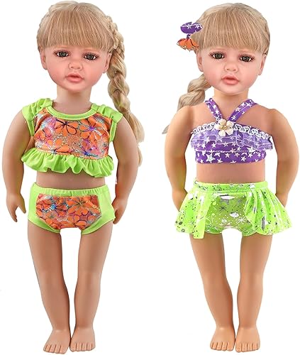 Accesorios de ropa de muñeca de 18 pulgadas  2 piezas de disfraz de muñeca de otoño incluye suéter azul, faldas clásicas, muñeca, trajes, se adapta