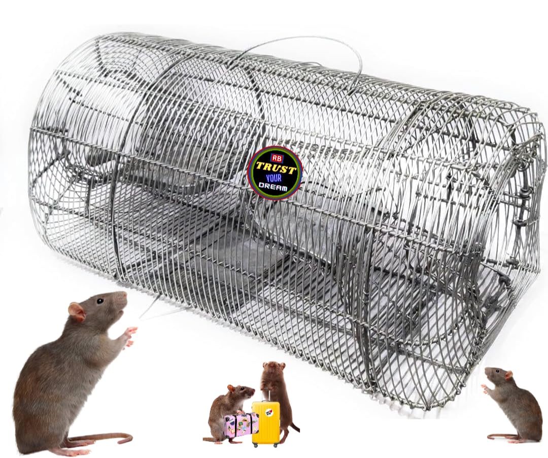 Iron Rat Trap/Mouse Rat Catcher/Rat Cage/Chuha Pinjra for Catching Rat/Mouse/Squirrels/Rodent/Chipmunk - Big Size, Durable & Heavy Weight Large Rat Catchup Live Trap Iron Utensil (Pack of 1pc) (B0D4QXZH3G) Amazon Price History, Amazon Price Tracker